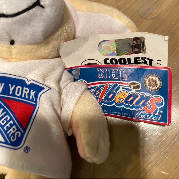 NWT NHL NY Rangers ‘Cool Beans’ bean bag toy bunny - Picture 11 of 15